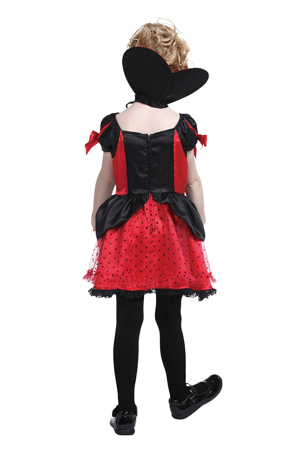 コスプレ ハロウィン キッズ こども ハートクイーンガール 100cm レッド【クリアストーン】