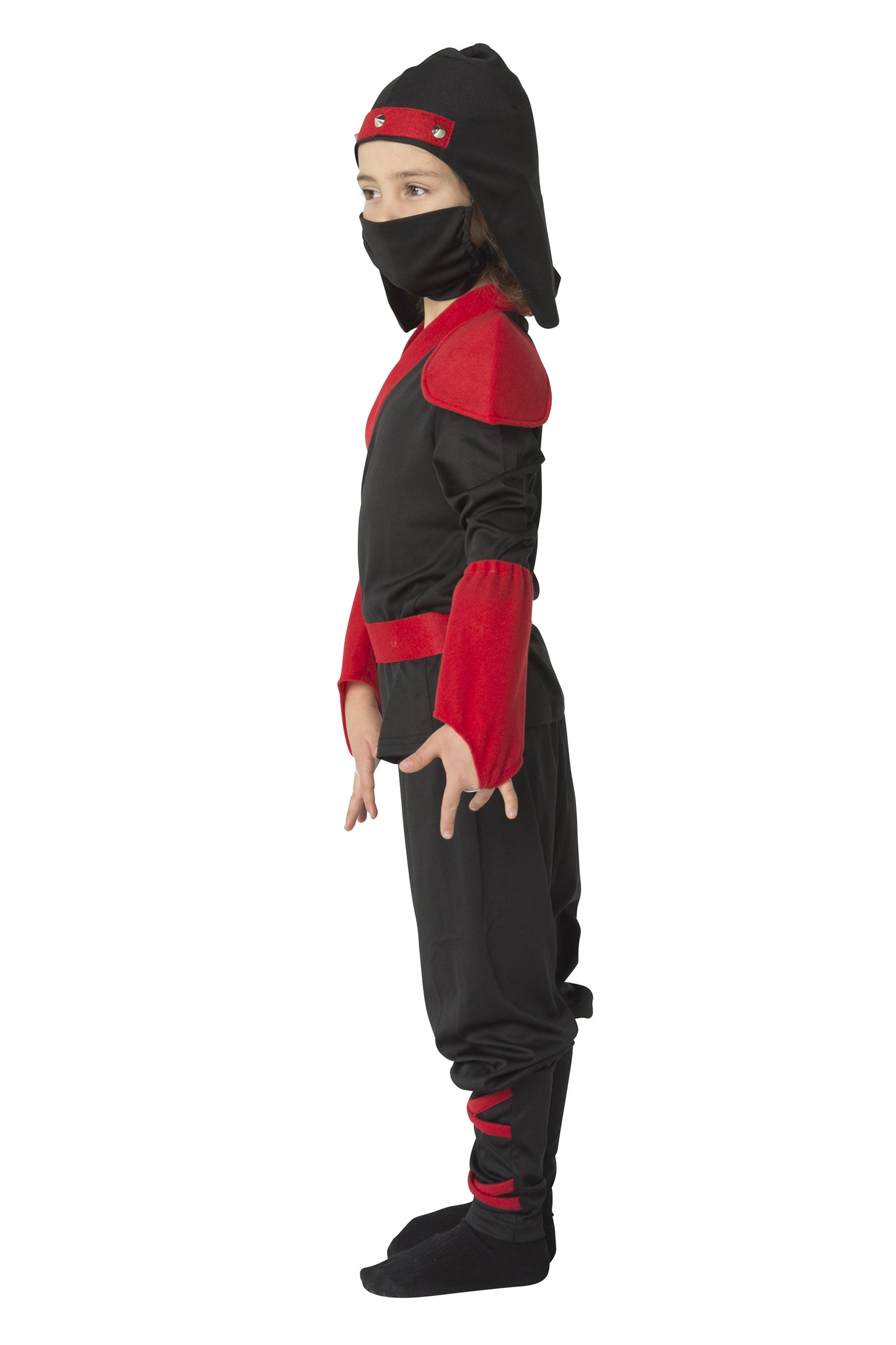 コスプレ キッズ こども 忍者 ハロウィン 忍者ファイター 男の子 120cm ブラック 【クリアストーン】