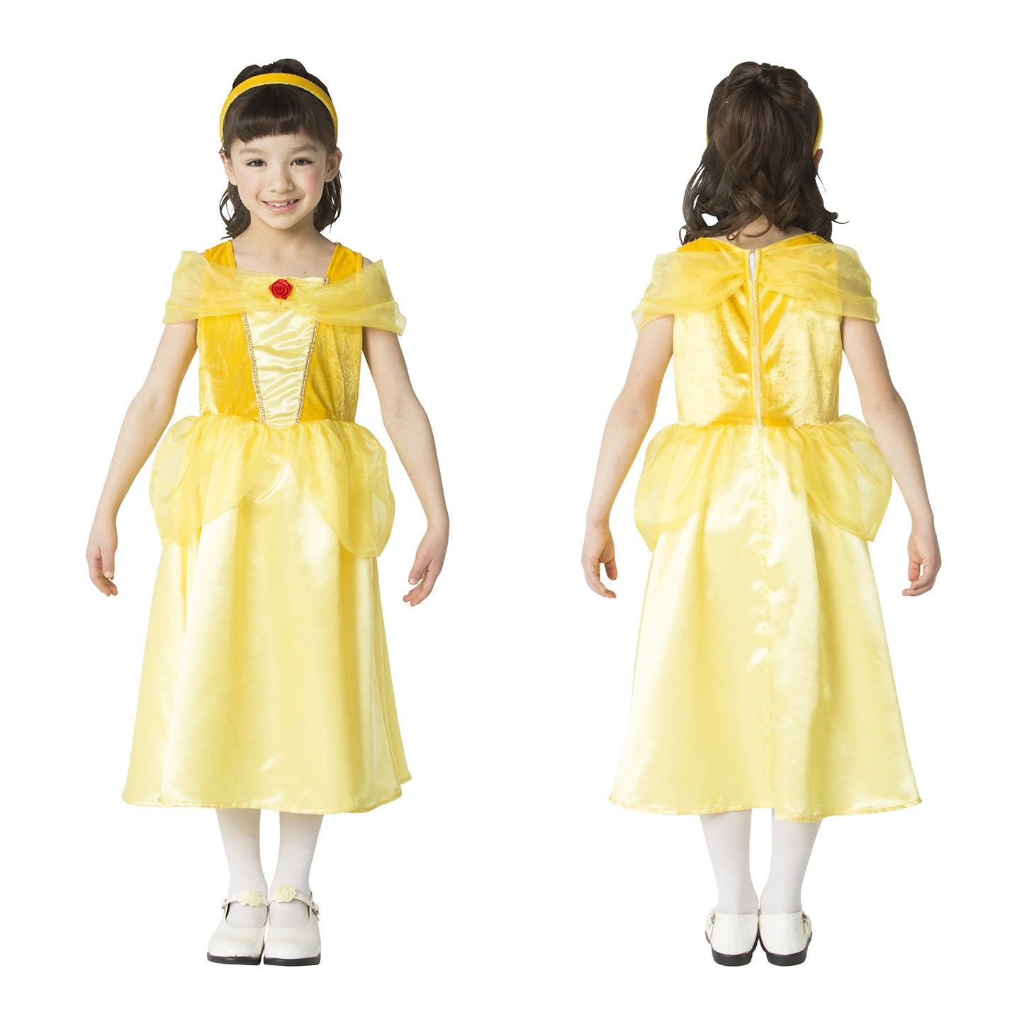 コスプレ ハロウィン キッズ こども ロイヤルイエロープリンセス 100/140cm イエロー【クリアストーン】 (コピー)