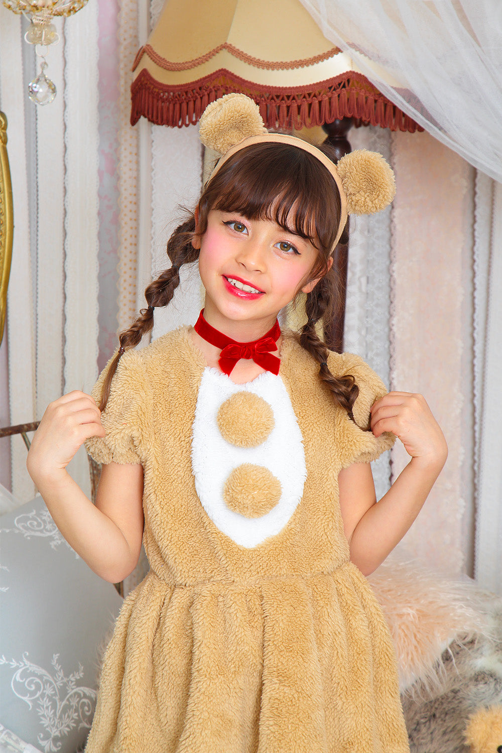 コスプレ キッズ こども くま 動物 ワンダーテディベア 100cm ブラウン【クリアストーン】