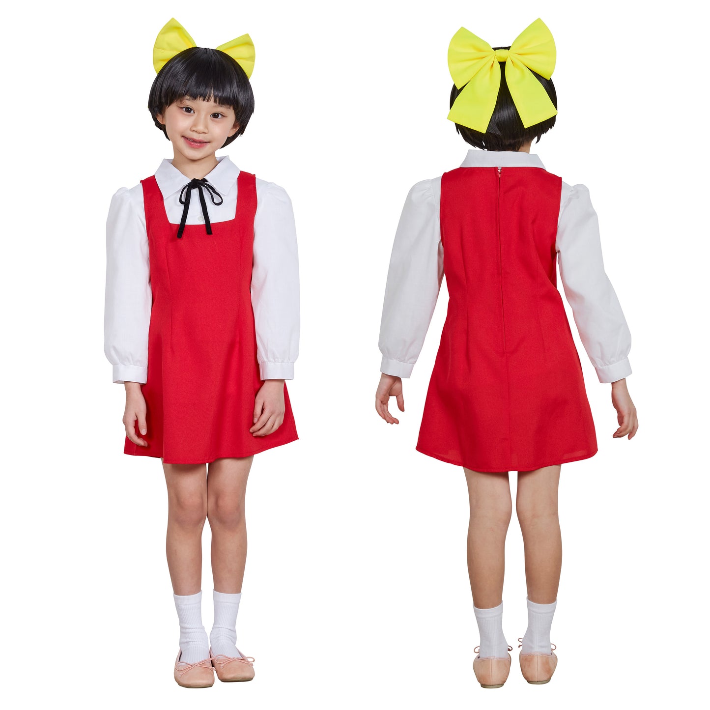 コスプレ キッズ こども キャラクター ゲゲゲの鬼太郎公式 猫娘 100cm/120cm/140cm レッド【クリアストーン】