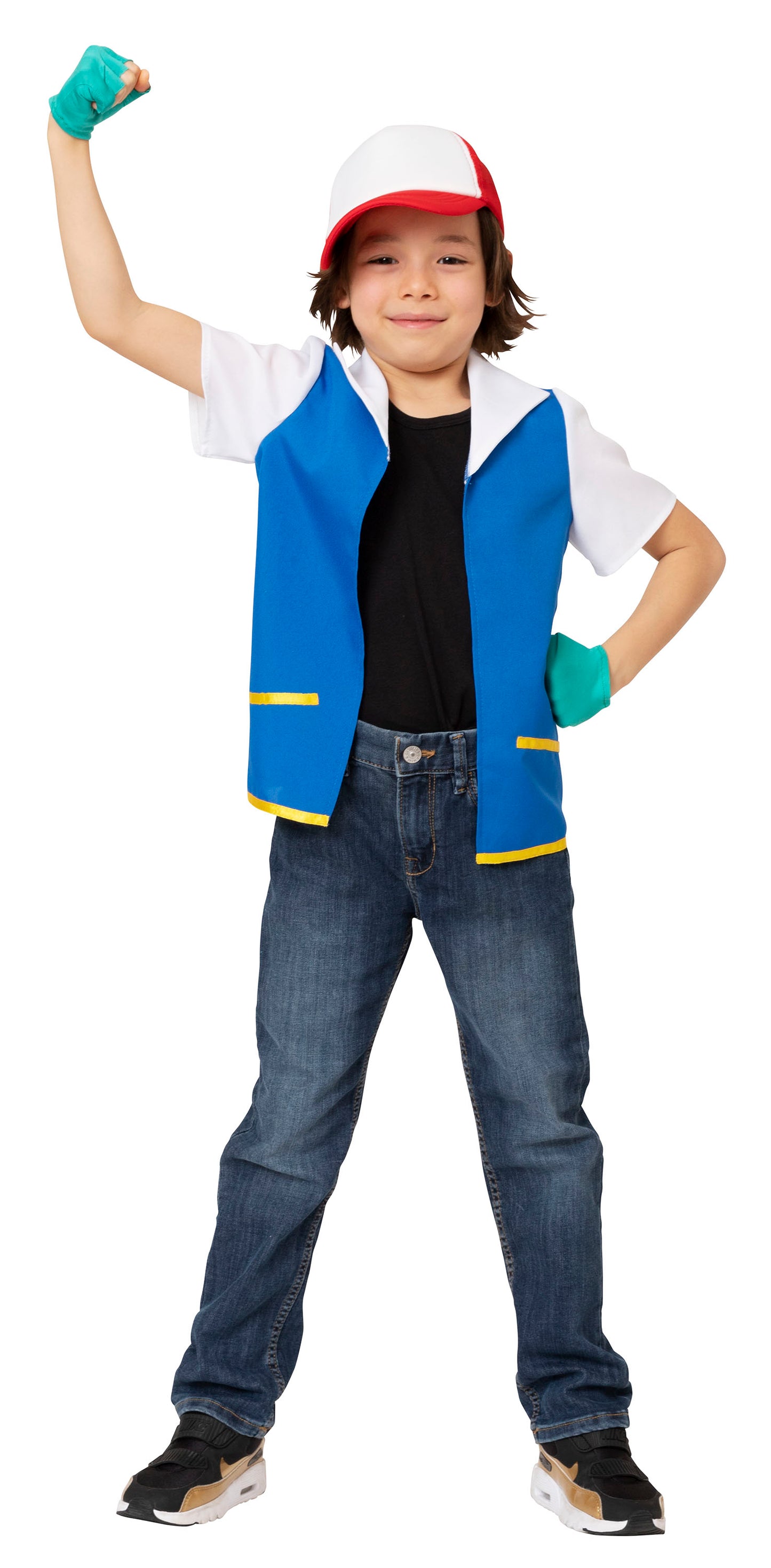 コスプレ キッズ こども キャラクター 名探偵 なり研 ゲット少年 100cm/120cm/140cm ブルー【クリアストーン】