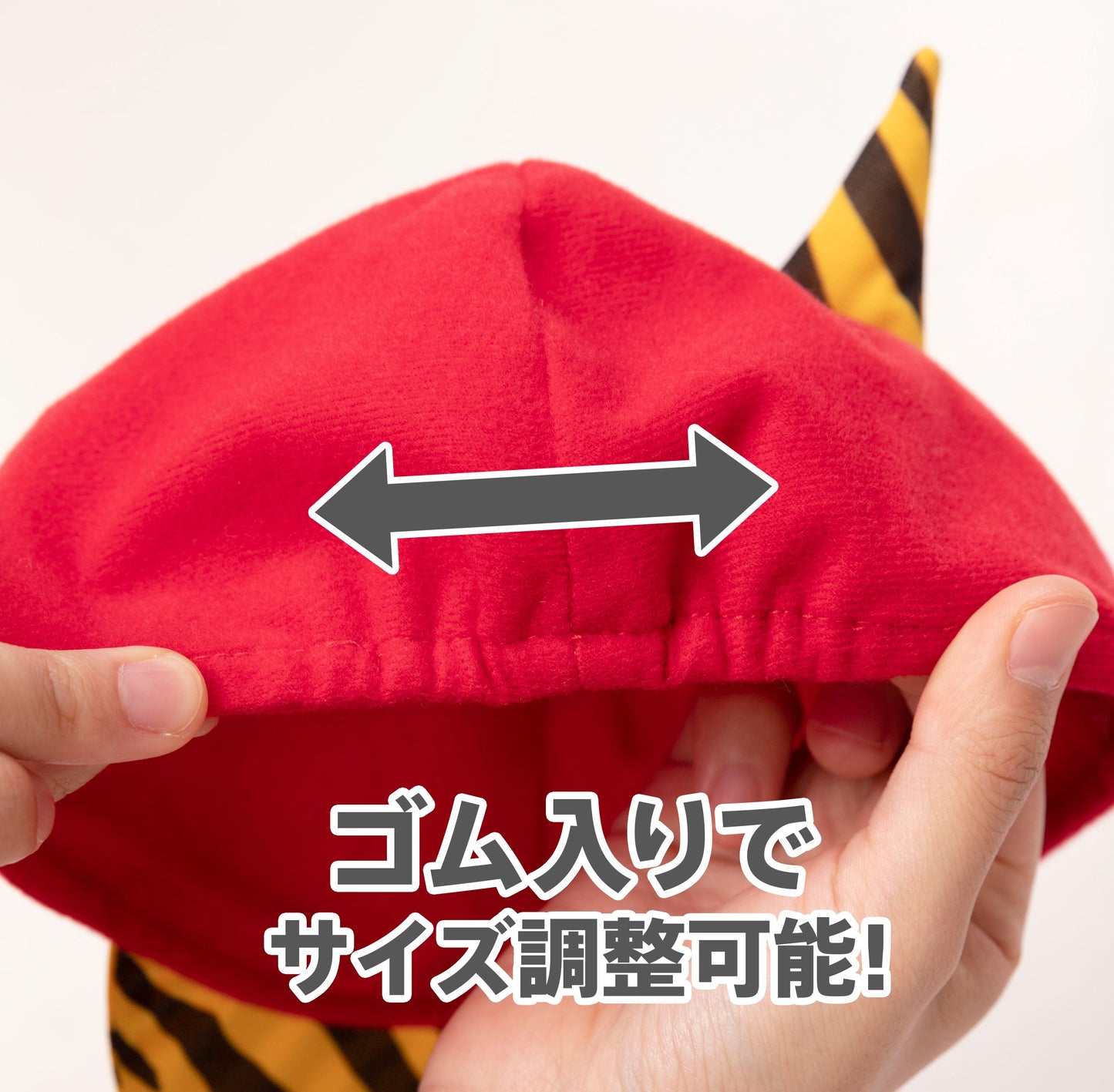 コスプレ 節分 鬼 赤鬼キャップ 赤鬼 帽子 キャップ ベビー レッド【クリアストーン】