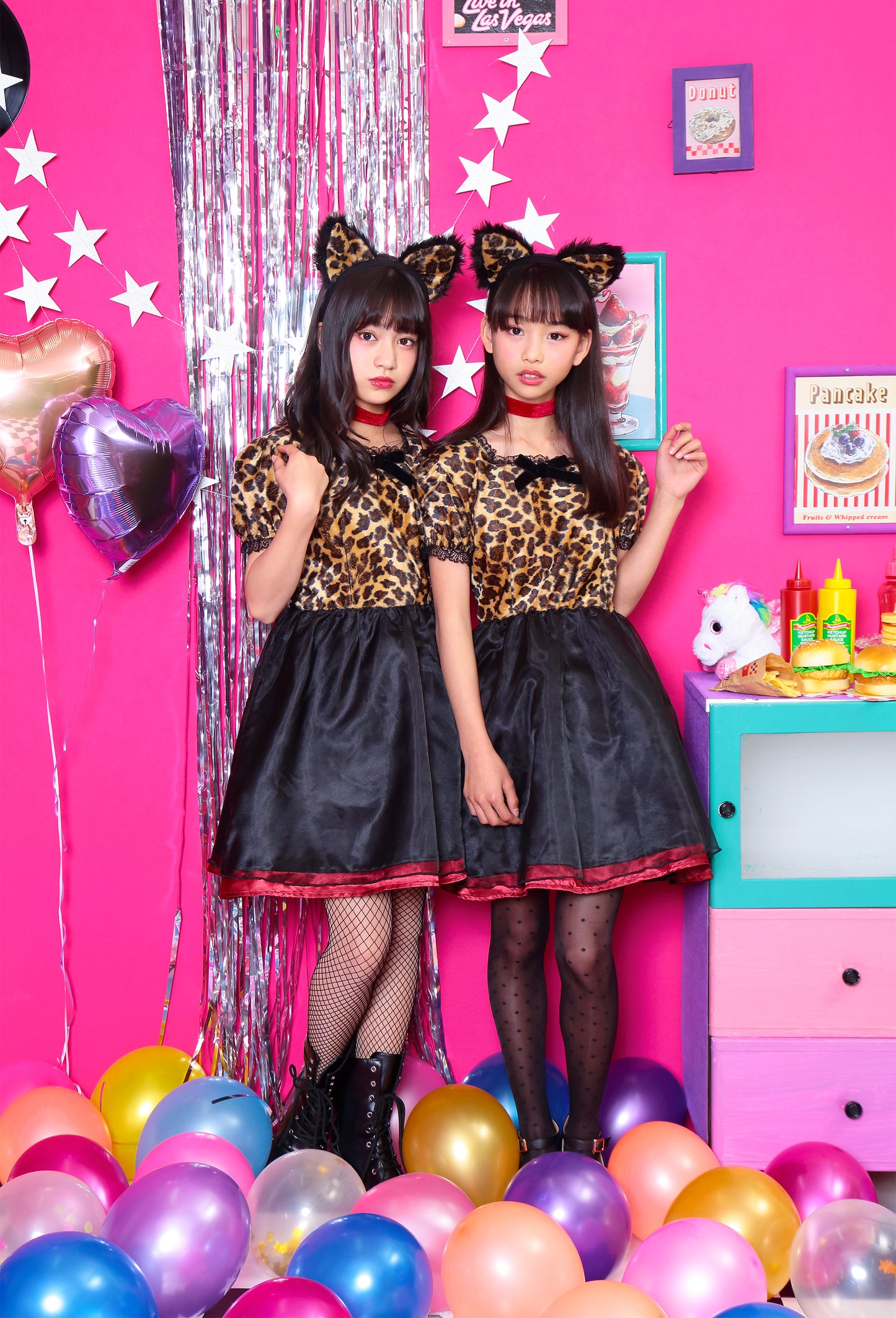 コスプレ ジュニア こども ヒョウ COSCHU! ルージュレオパード 140~150cm ブラウン【クリアストーン】
