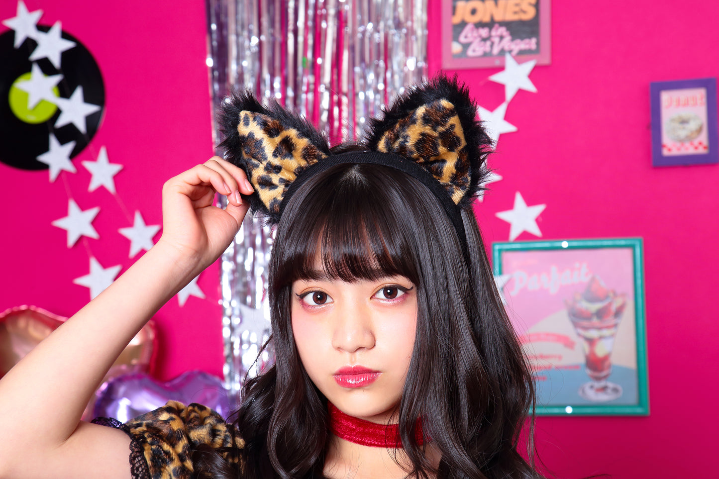 コスプレ ジュニア こども ヒョウ COSCHU! ルージュレオパード 140~150cm ブラウン【クリアストーン】