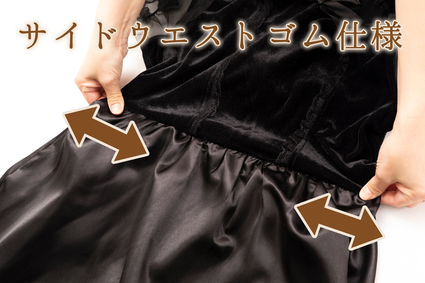 コスプレ ジュニア こども デビル 悪魔 COSCHU! リボンデビル 140~150cm ブラック【クリアストーン】
