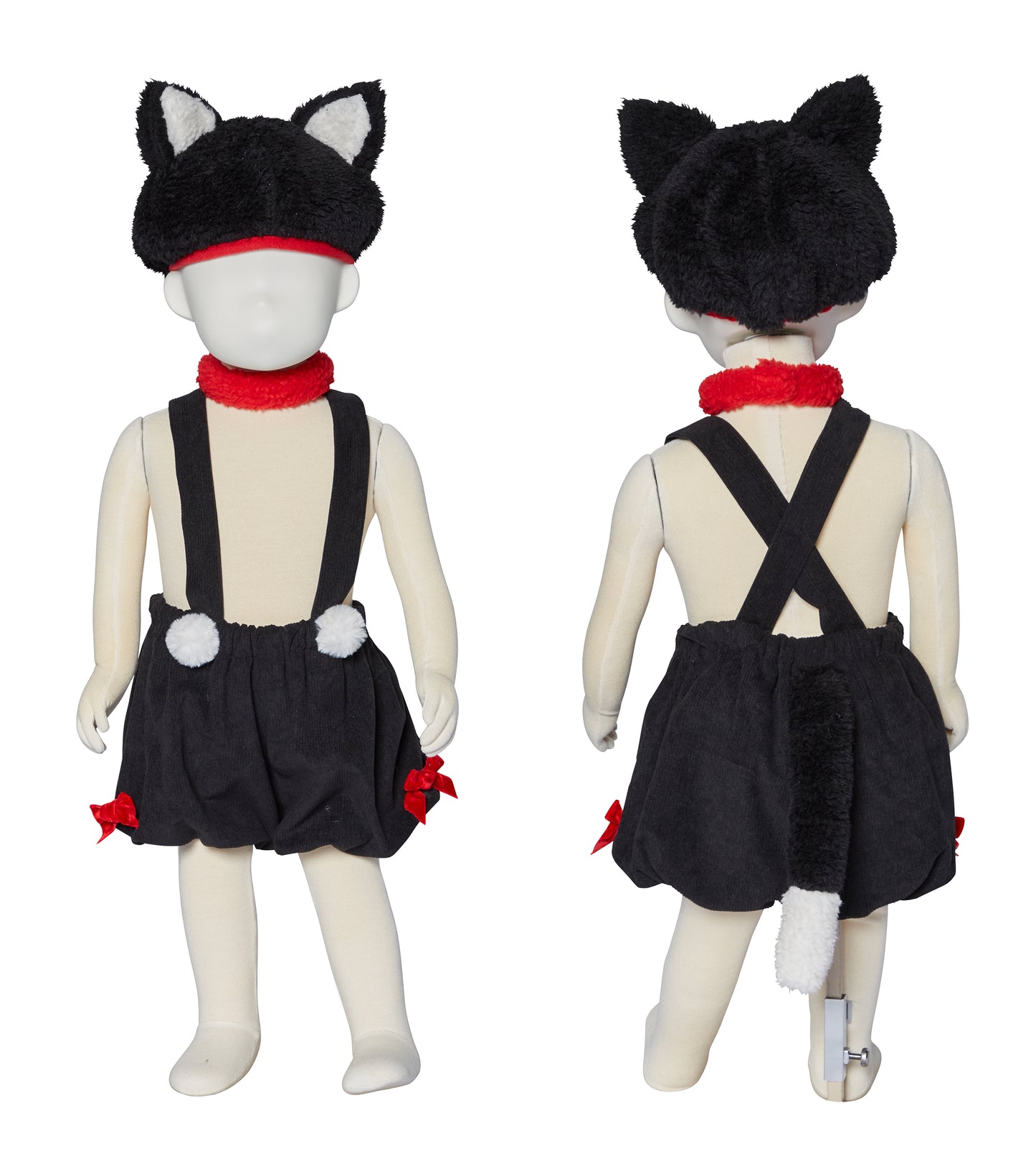 コスプレ ベビー 赤ちゃん ねこ アニマル 動物 ハニーテイル キャット 80cm モノトーン【クリアストーン】
