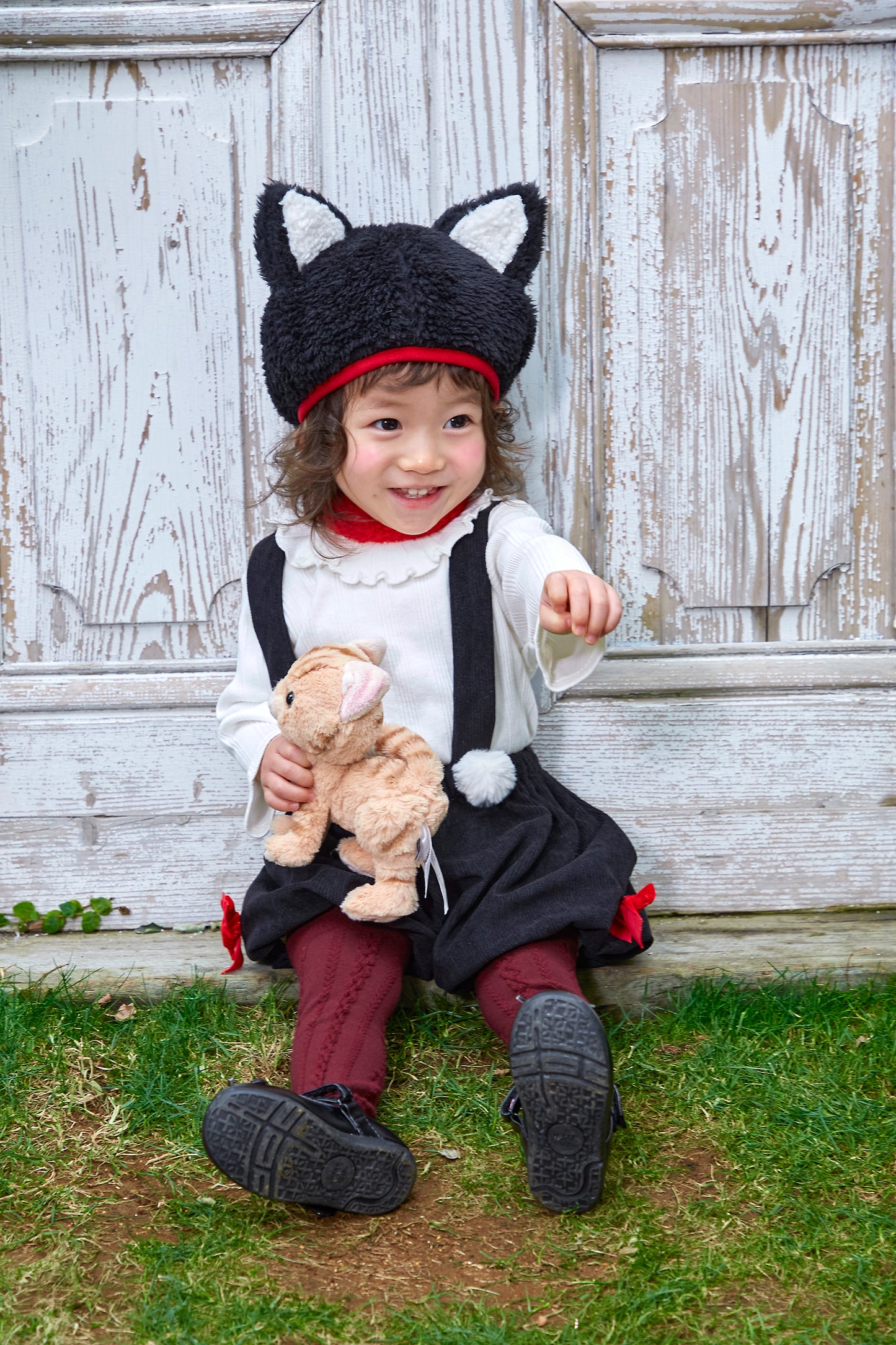 コスプレ ベビー 赤ちゃん ねこ アニマル 動物 ハニーテイル キャット 80cm モノトーン【クリアストーン】