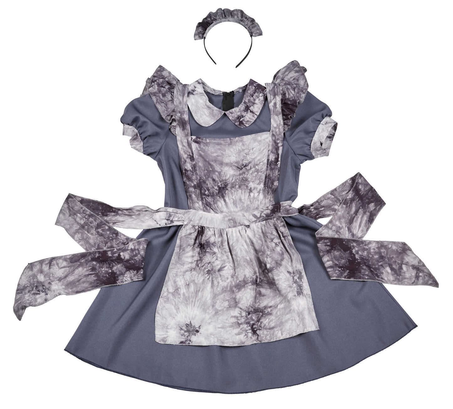 コスプレ ジュニア こども メイド服 COSCHU! ゴシックミニメイド 140~150cm グレー【クリアストーン】