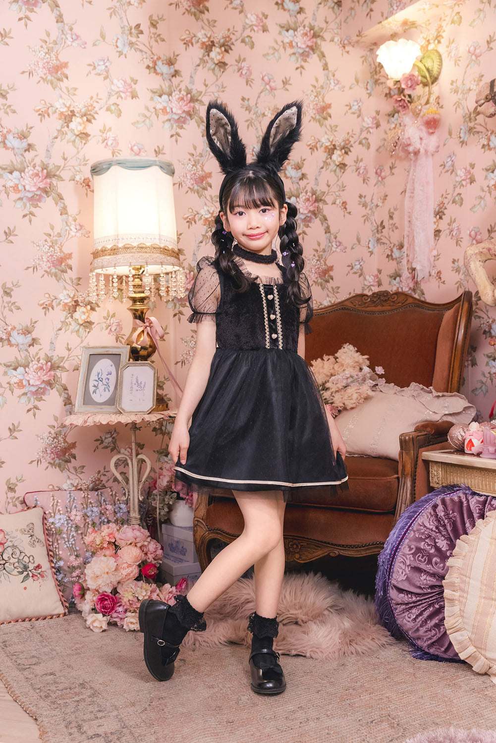 コスプレ キッズ ハロウィン ミミラパンノワール 120/140 ブラック