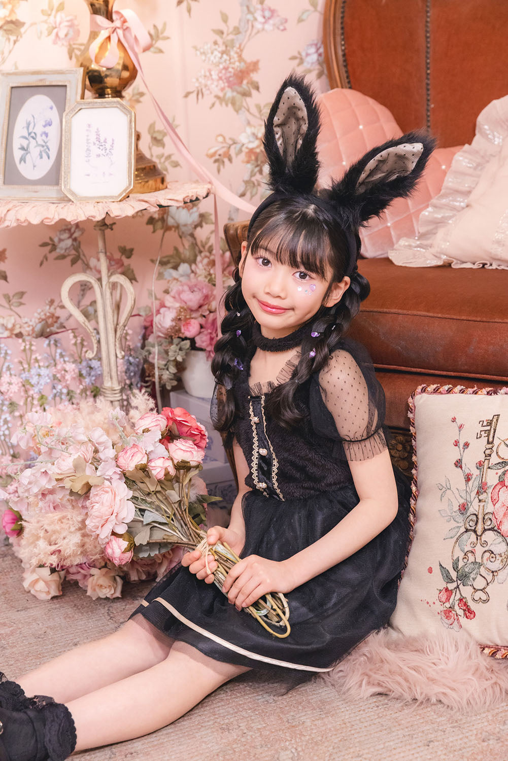 コスプレ キッズ ハロウィン ミミラパンノワール 120/140 ブラック