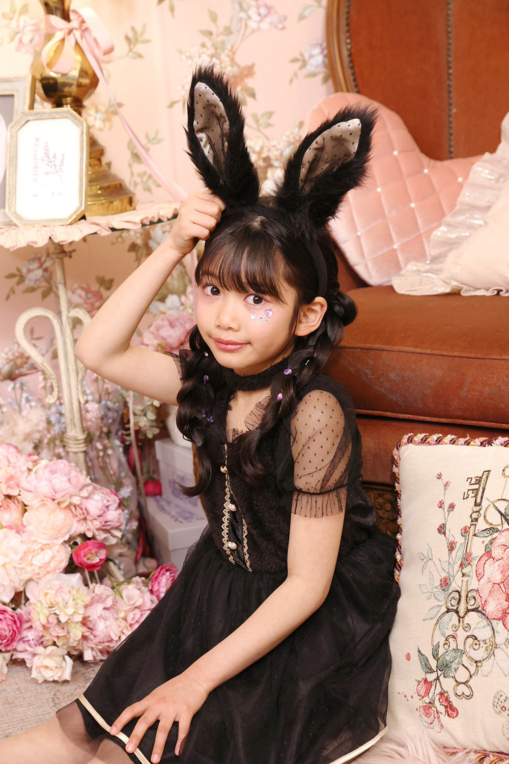 コスプレ キッズ ハロウィン ミミラパンノワール 120/140 ブラック