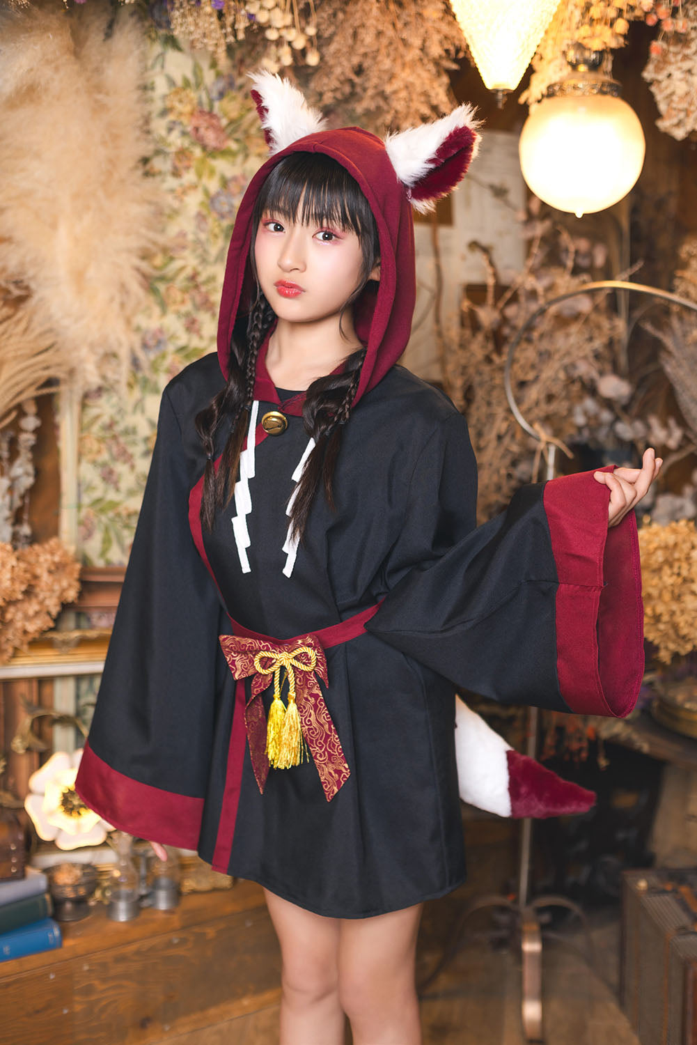 New] コスプレ ジュニア COSCHU! 稲荷様パーカーキッズ ユニセックス