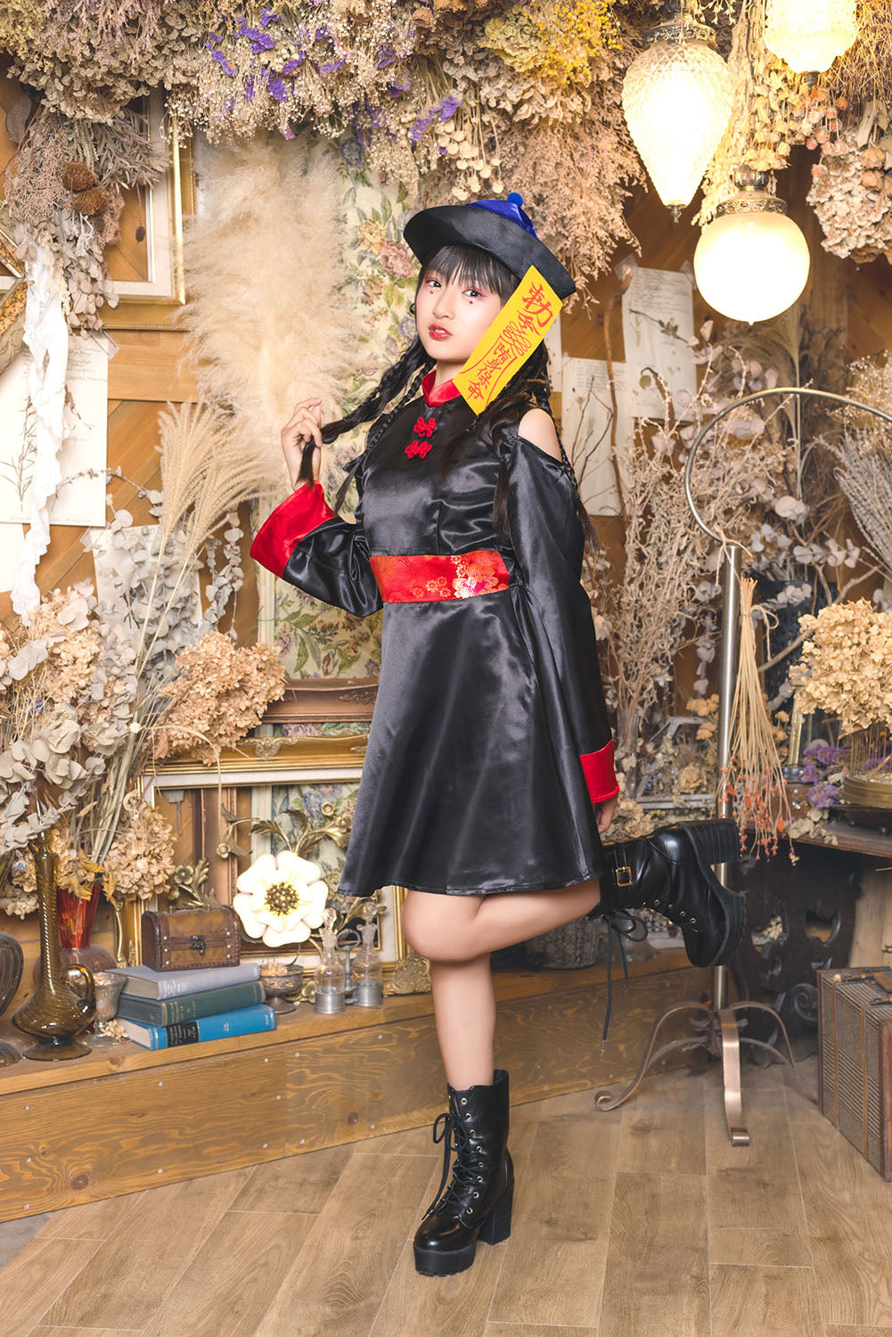 New]コスプレ ジュニア COSCHU! ルーズスリーブキョンシー 150cm
