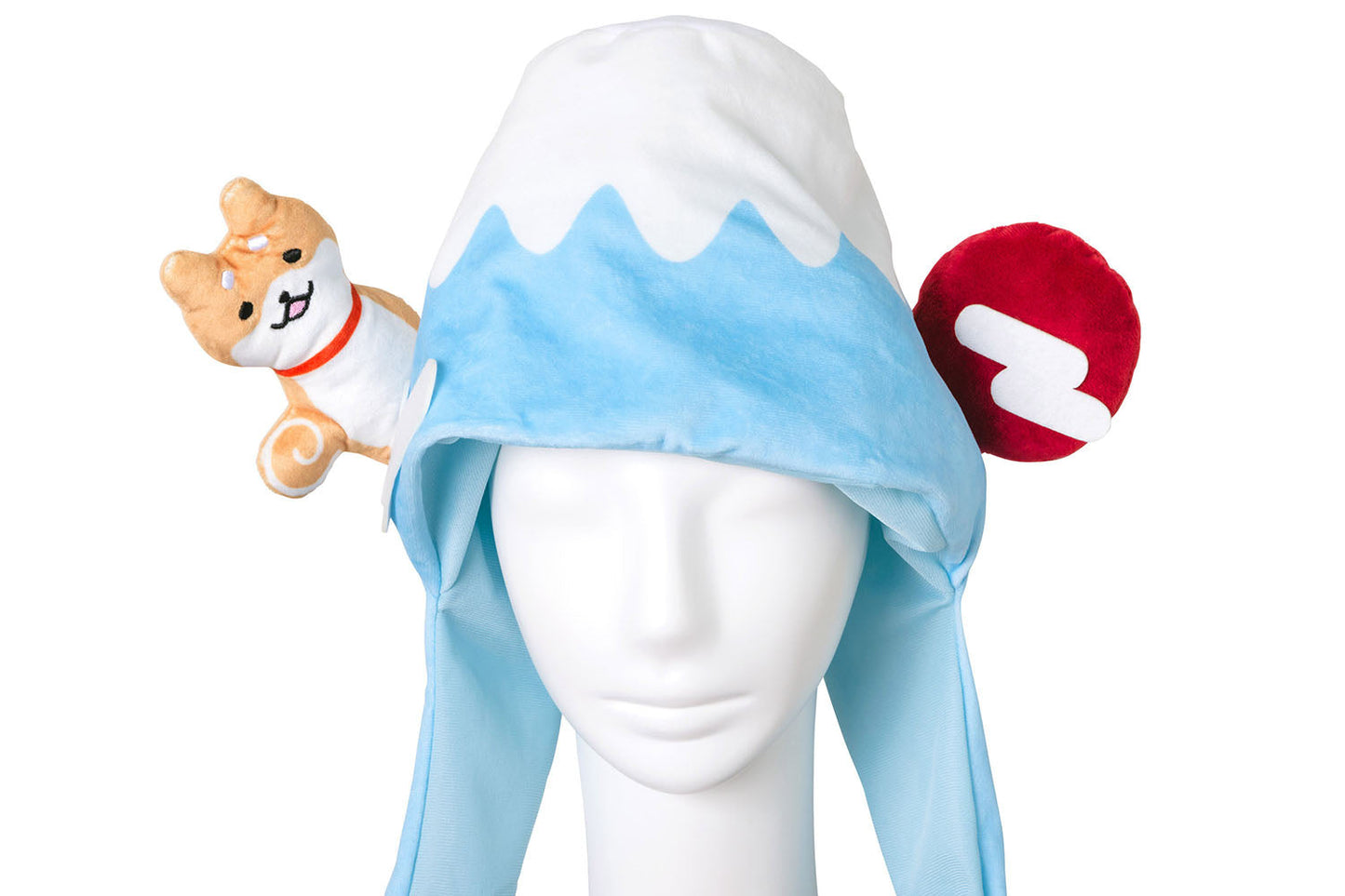 [New] コスプレ小物 いぬ 富士山 パタパタハット しば犬富士山 ユニセックス フリーサイズ ブルー【クリアストーン】