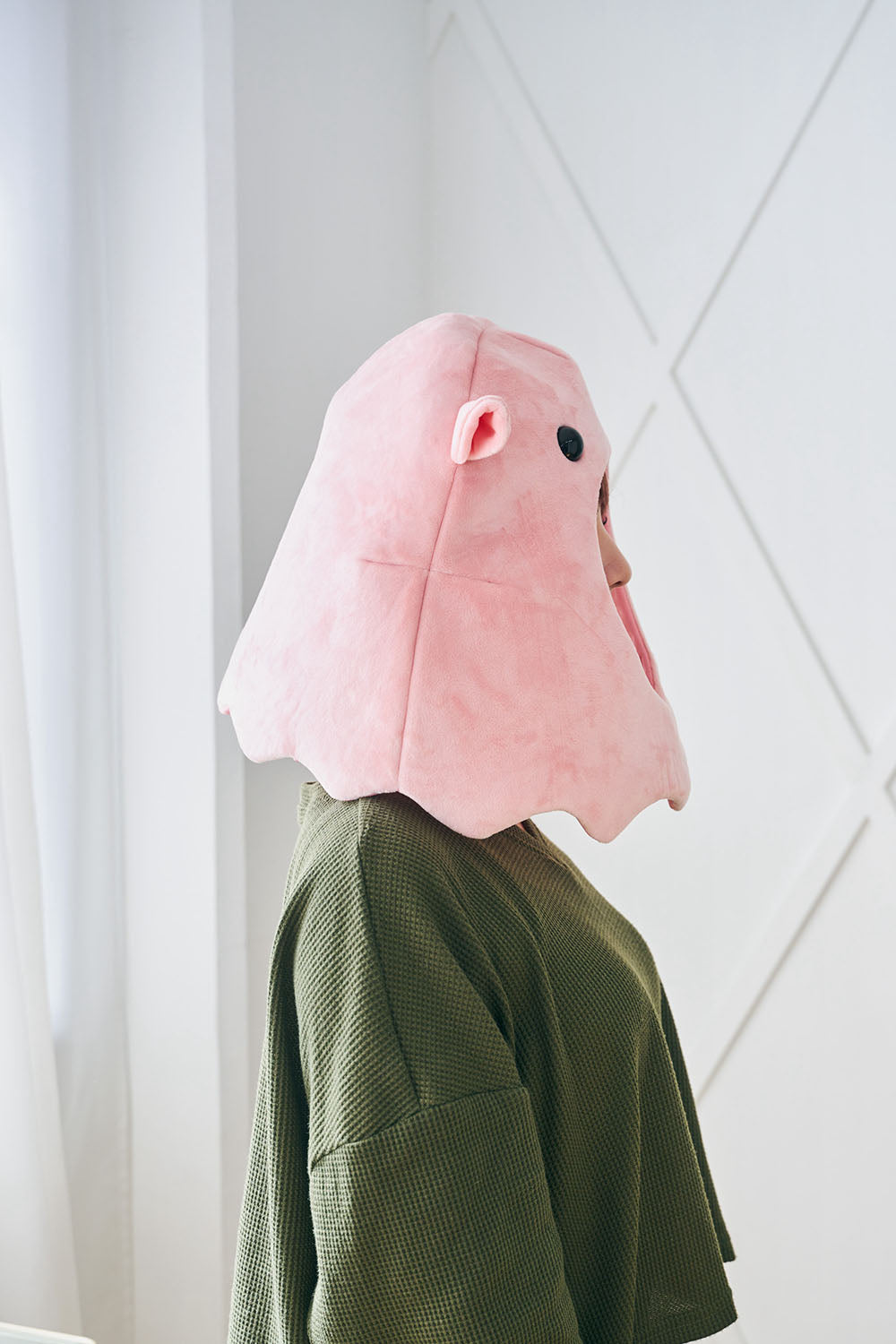 [New] コスプレ小物 かぶりもの 被り物 めんだこ かぶりもん めんだこかぶりもの ユニセックス フリーサイズ ピンク【クリアストーン】