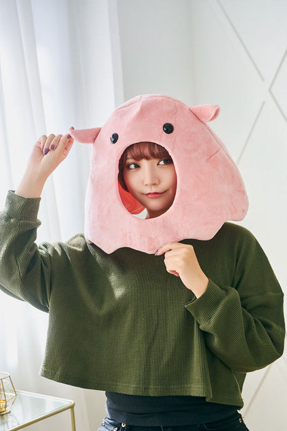 [New] コスプレ小物 かぶりもの 被り物 めんだこ かぶりもん めんだこかぶりもの ユニセックス フリーサイズ ピンク【クリアストーン】
