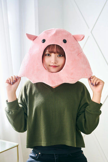 [New] コスプレ小物 かぶりもの 被り物 めんだこ かぶりもん めんだこかぶりもの ユニセックス フリーサイズ ピンク【クリアストーン】
