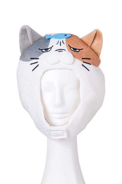 [New] コスプレ小物 かぶりもの 被り物 ねこ かぶりもん 三毛猫かぶりもの ユニセックス フリーサイズ ホワイト【クリアストーン】