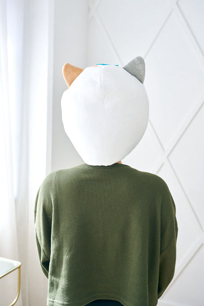 [New] コスプレ小物 かぶりもの 被り物 ねこ かぶりもん 三毛猫かぶりもの ユニセックス フリーサイズ ホワイト【クリアストーン】