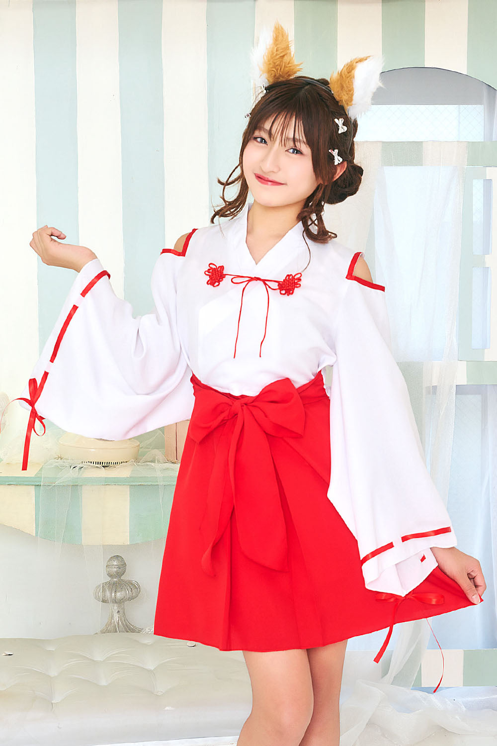 ショルダーサイズ　ハンドメイドコスチューム コスプレ ジュニア こども メイド COSCHU! 洋館メイド 140