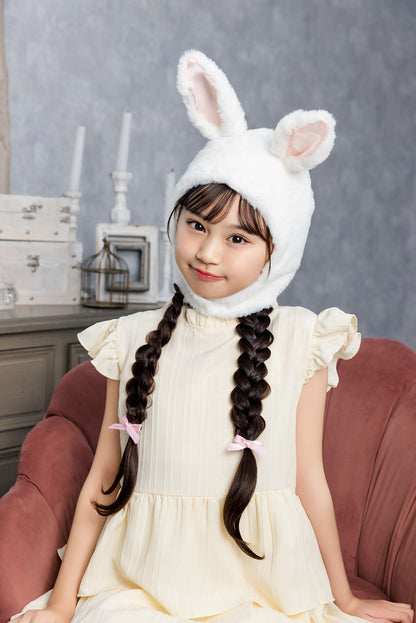 [New] コスプレ小物 かぶりもの アニマル うさぎ もふもふうさたん キッズ ホワイト【クリアストーン】