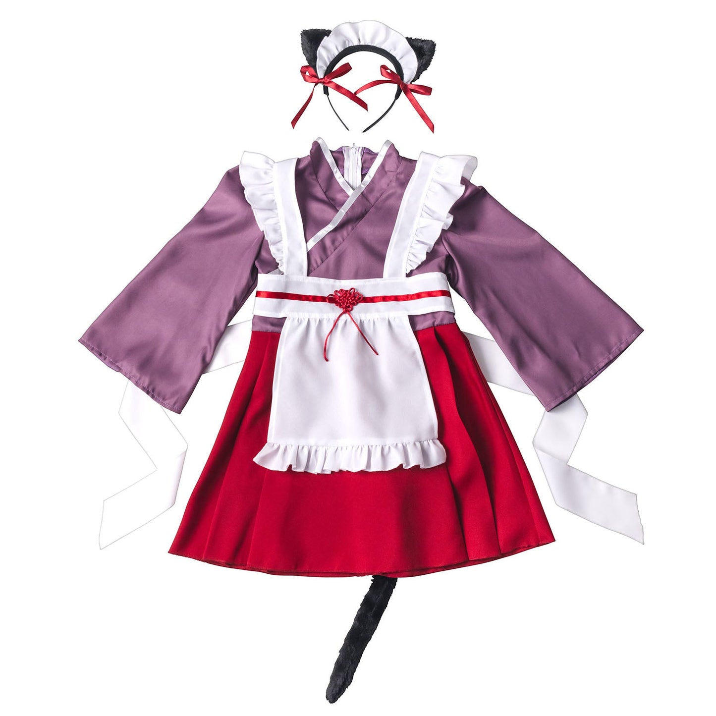 [New] コスプレ ハロウィン アニマル ねこ ハイカラメイド キッズ 120cm/140㎝ ブラック【クリアストーン】